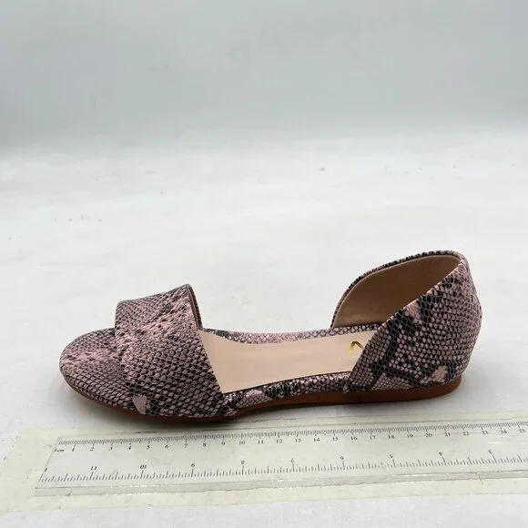 YDN Brown Sepentine Open Toe D'Orsay Casual Flats Sandals Slip on Comfy Shoes - Picture 2 of 8